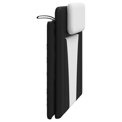 Headboard Cushion "Viana" Black and White 39.4" Faux Leather