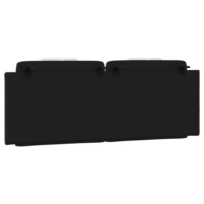 Headboard Cushion "Viana" Black and White 53.9" Faux Leather