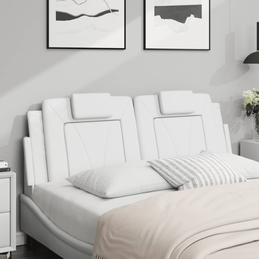 Headboard Cushion "Viana" White 59.8" Faux Leather