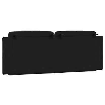 Headboard Cushion "Viana" Black and White 59.8" Faux Leather