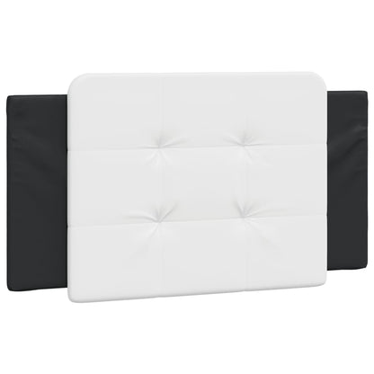 Headboard Cushion "Zadar" White and Black 39.4" Faux Leather