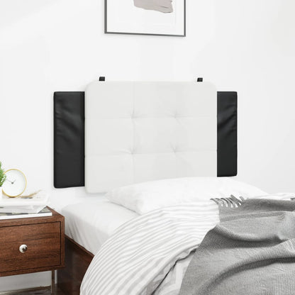 Headboard Cushion "Zadar" White and Black 39.4" Faux Leather