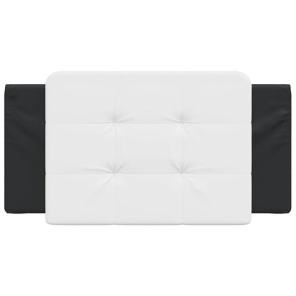 Headboard Cushion "Zadar" White and Black 39.4" Faux Leather