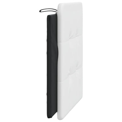 Headboard Cushion "Zadar" White and Black 39.4" Faux Leather