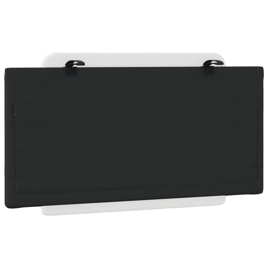 Headboard Cushion "Zadar" White and Black 39.4" Faux Leather