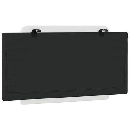 Headboard Cushion "Zadar" White and Black 39.4" Faux Leather