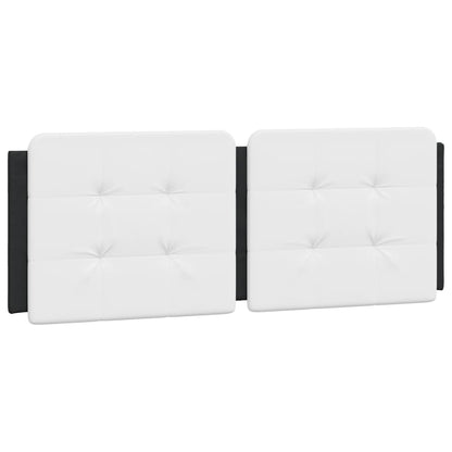 Headboard Cushion "Zadar" White and Black 53.9" Faux Leather