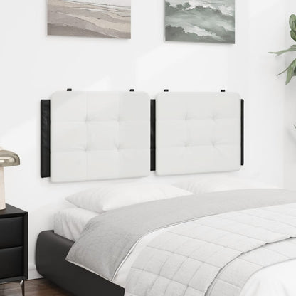 Headboard Cushion "Zadar" White and Black 53.9" Faux Leather