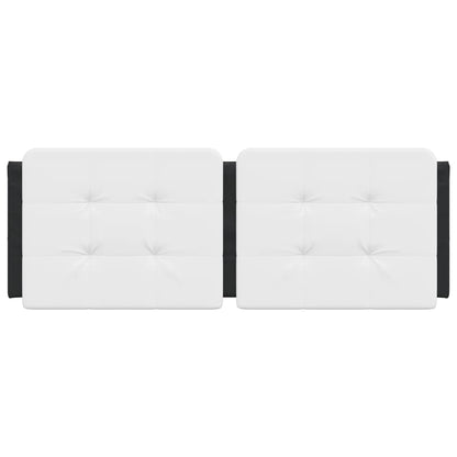 Headboard Cushion "Zadar" White and Black 53.9" Faux Leather