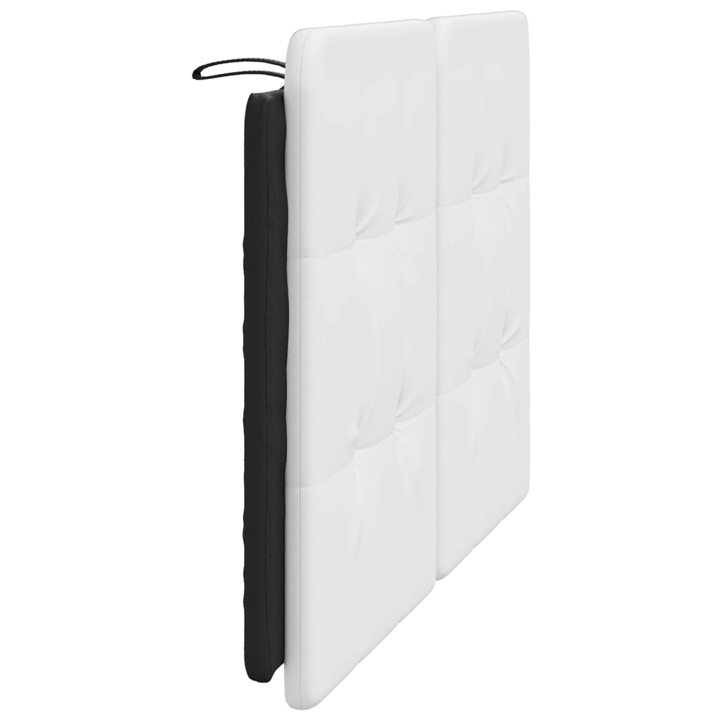 Headboard Cushion "Zadar" White and Black 53.9" Faux Leather