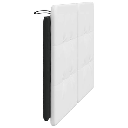 Headboard Cushion "Zadar" White and Black 53.9" Faux Leather