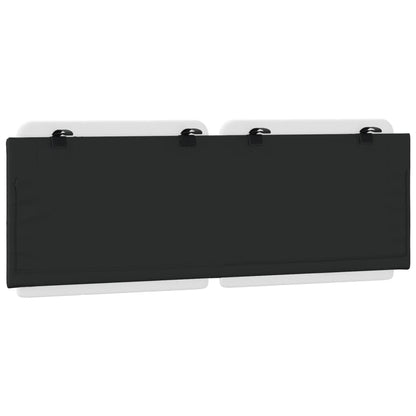 Headboard Cushion "Zadar" White and Black 53.9" Faux Leather