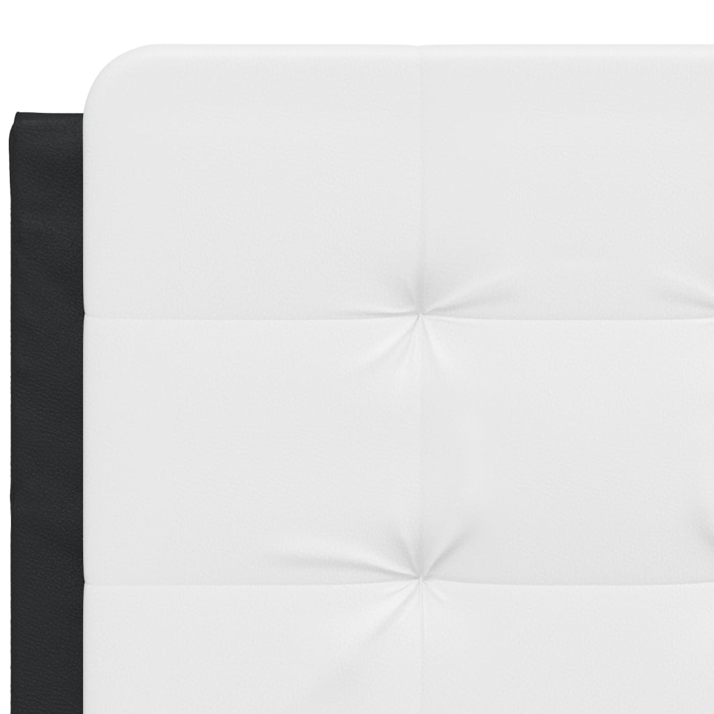 Headboard Cushion "Zadar" White and Black 53.9" Faux Leather
