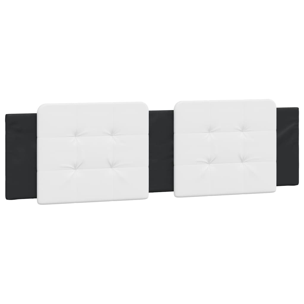 Headboard Cushion "Zadar" White and Black 72" Faux Leather