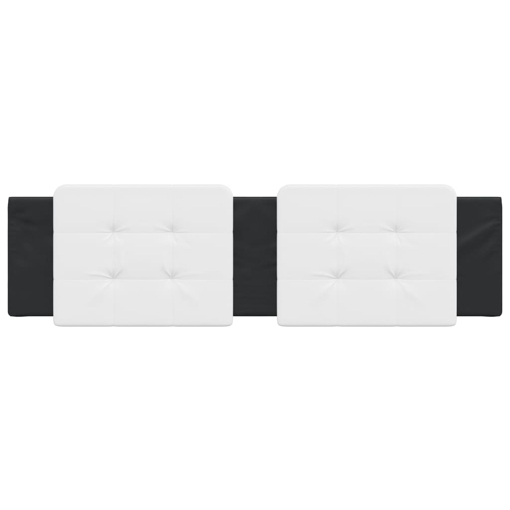 Headboard Cushion "Zadar" White and Black 72" Faux Leather