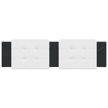Headboard Cushion "Zadar" White and Black 72" Faux Leather