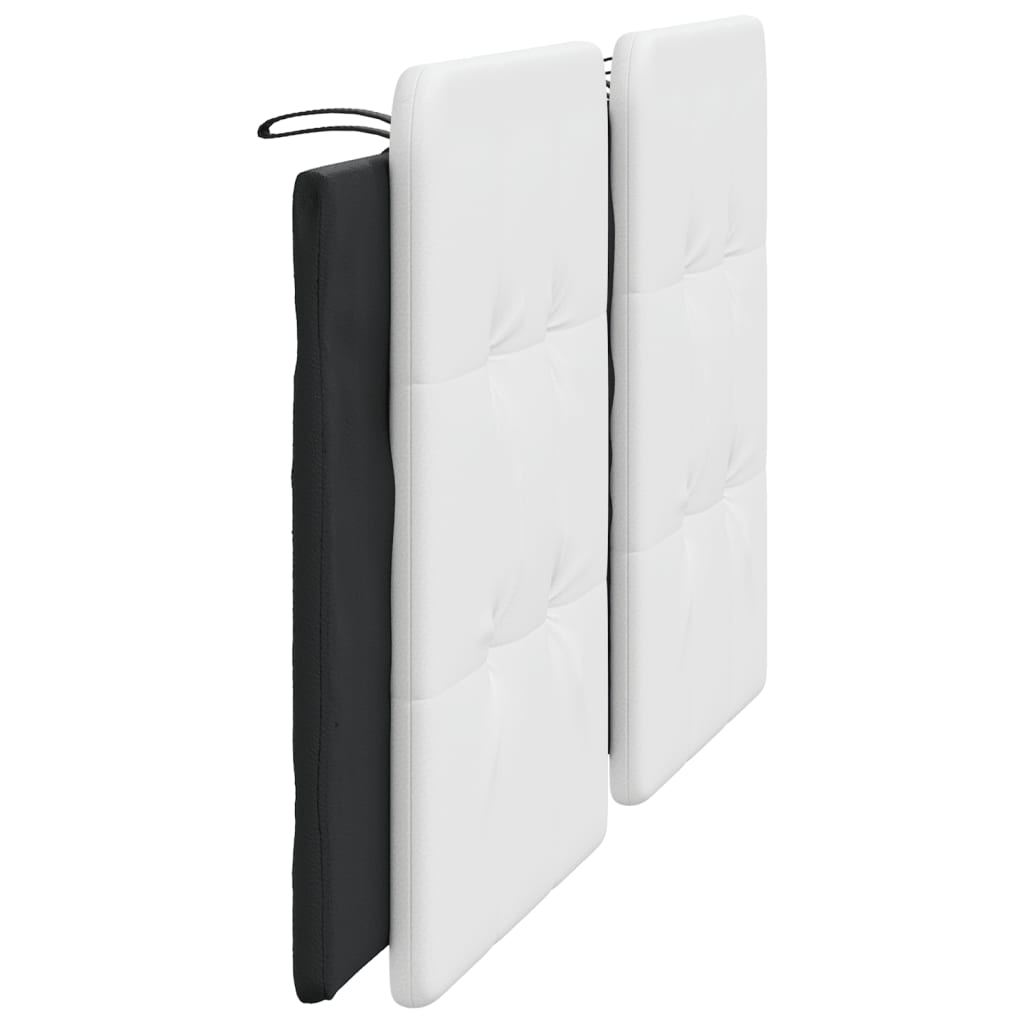 Headboard Cushion "Zadar" White and Black 72" Faux Leather