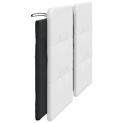 Headboard Cushion "Zadar" White and Black 72" Faux Leather