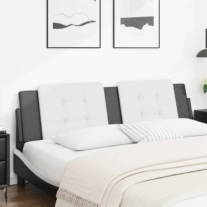 Headboard Cushion "Zadar" White and Black 72" Faux Leather