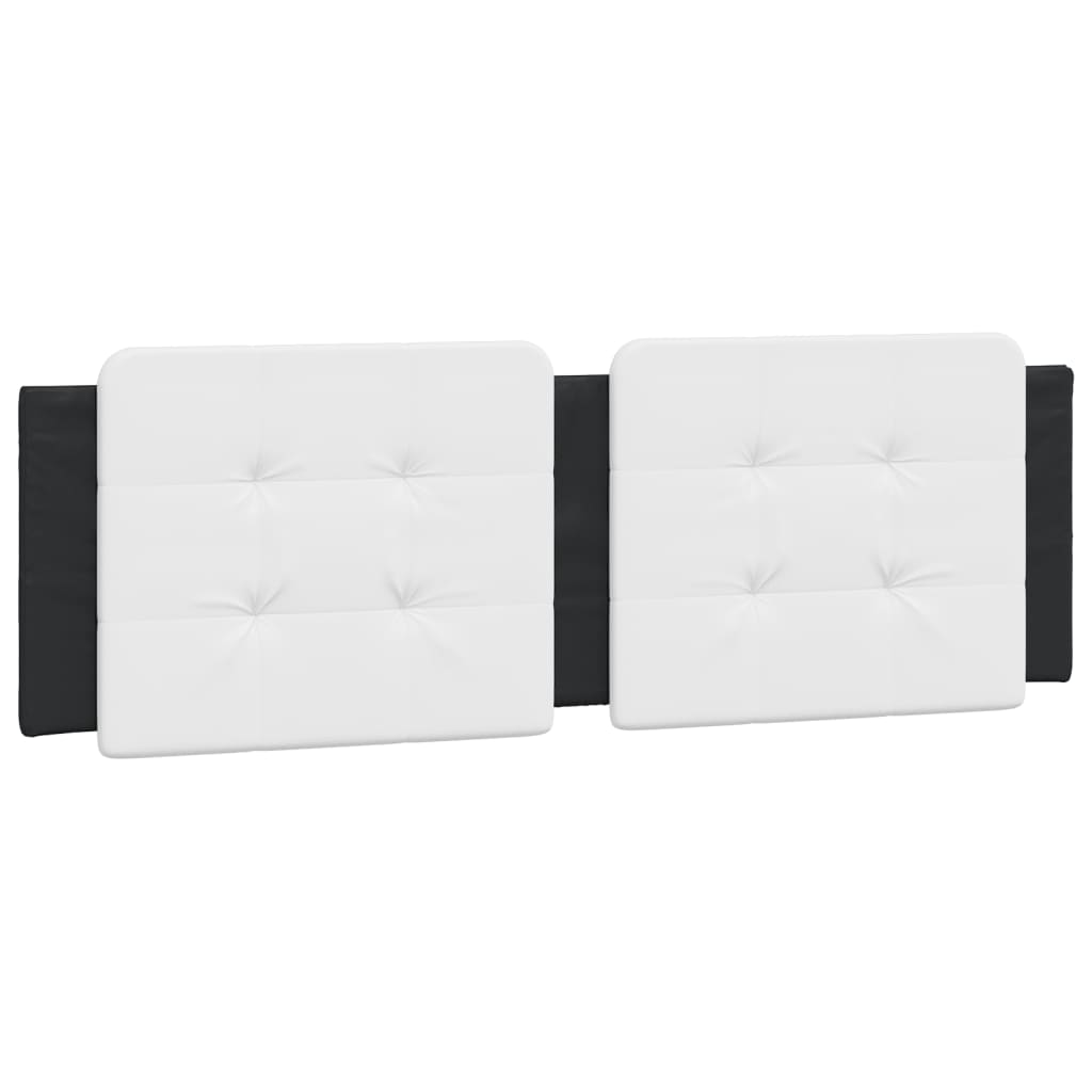 Headboard Cushion "Zadar" White and Black 59.8" Faux Leather