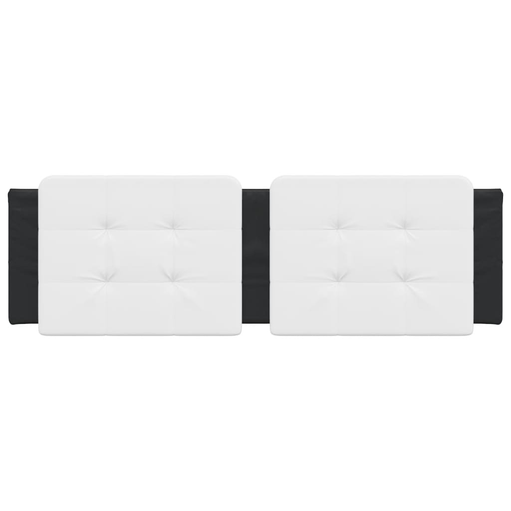 Headboard Cushion "Zadar" White and Black 59.8" Faux Leather