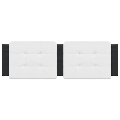 Headboard Cushion "Zadar" White and Black 59.8" Faux Leather