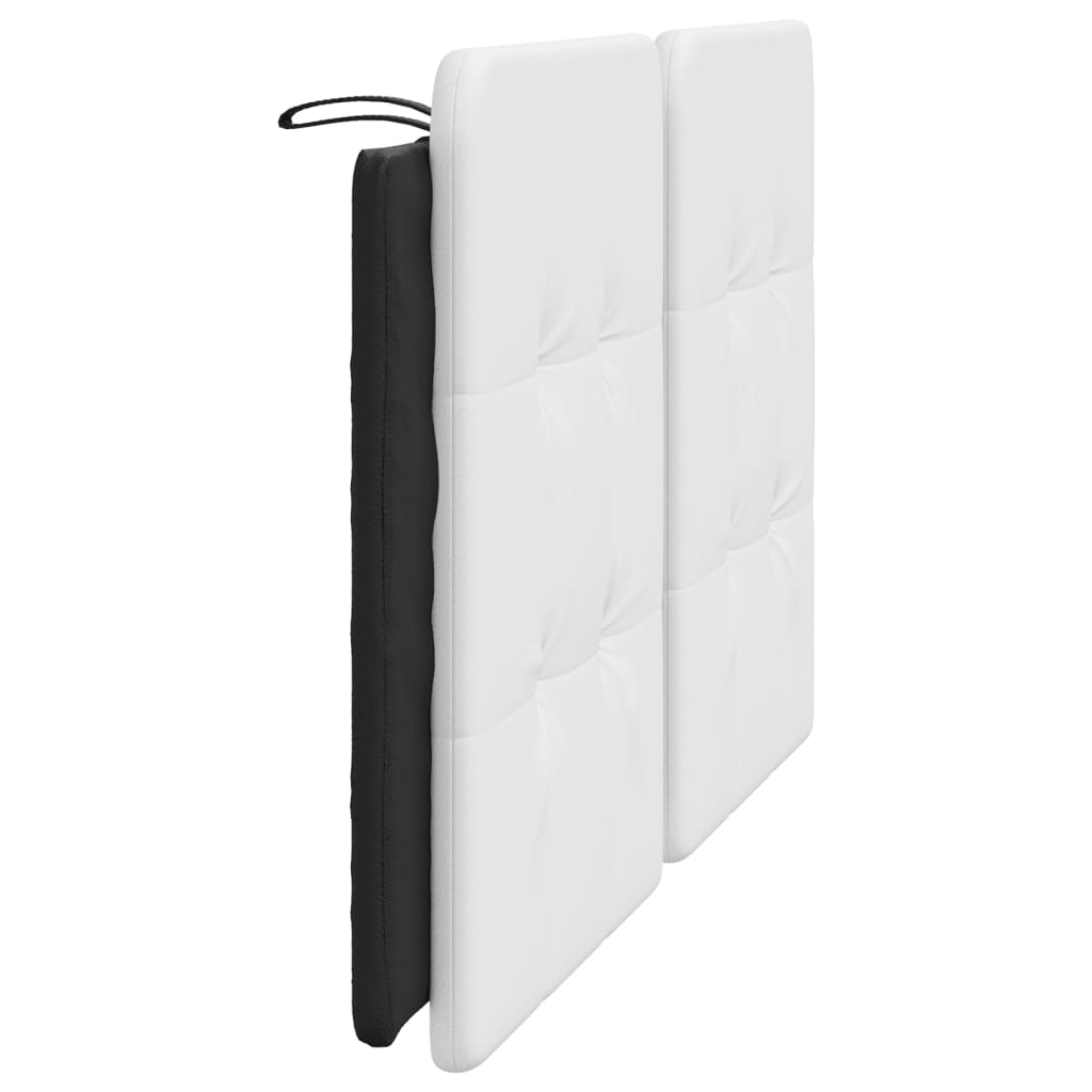 Headboard Cushion "Zadar" White and Black 59.8" Faux Leather
