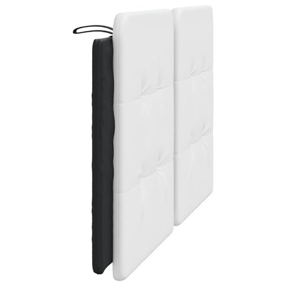 Headboard Cushion "Zadar" White and Black 59.8" Faux Leather
