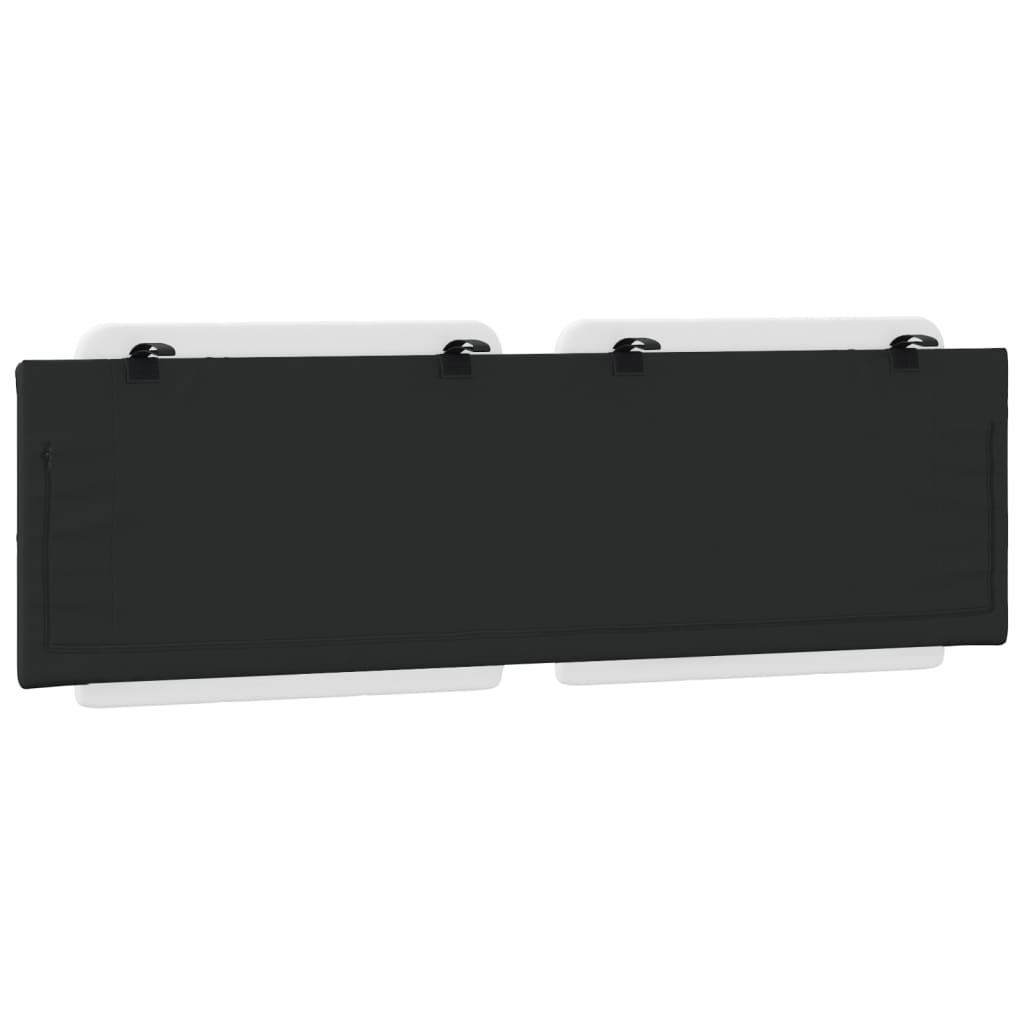 Headboard Cushion "Zadar" White and Black 59.8" Faux Leather