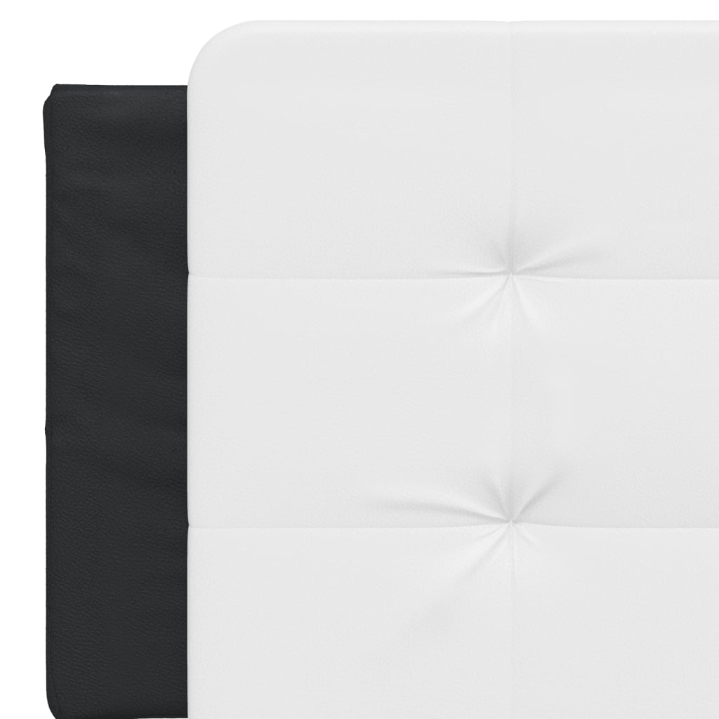 Headboard Cushion "Zadar" White and Black 59.8" Faux Leather