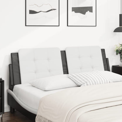 Headboard Cushion "Zadar" White and Black 59.8" Faux Leather