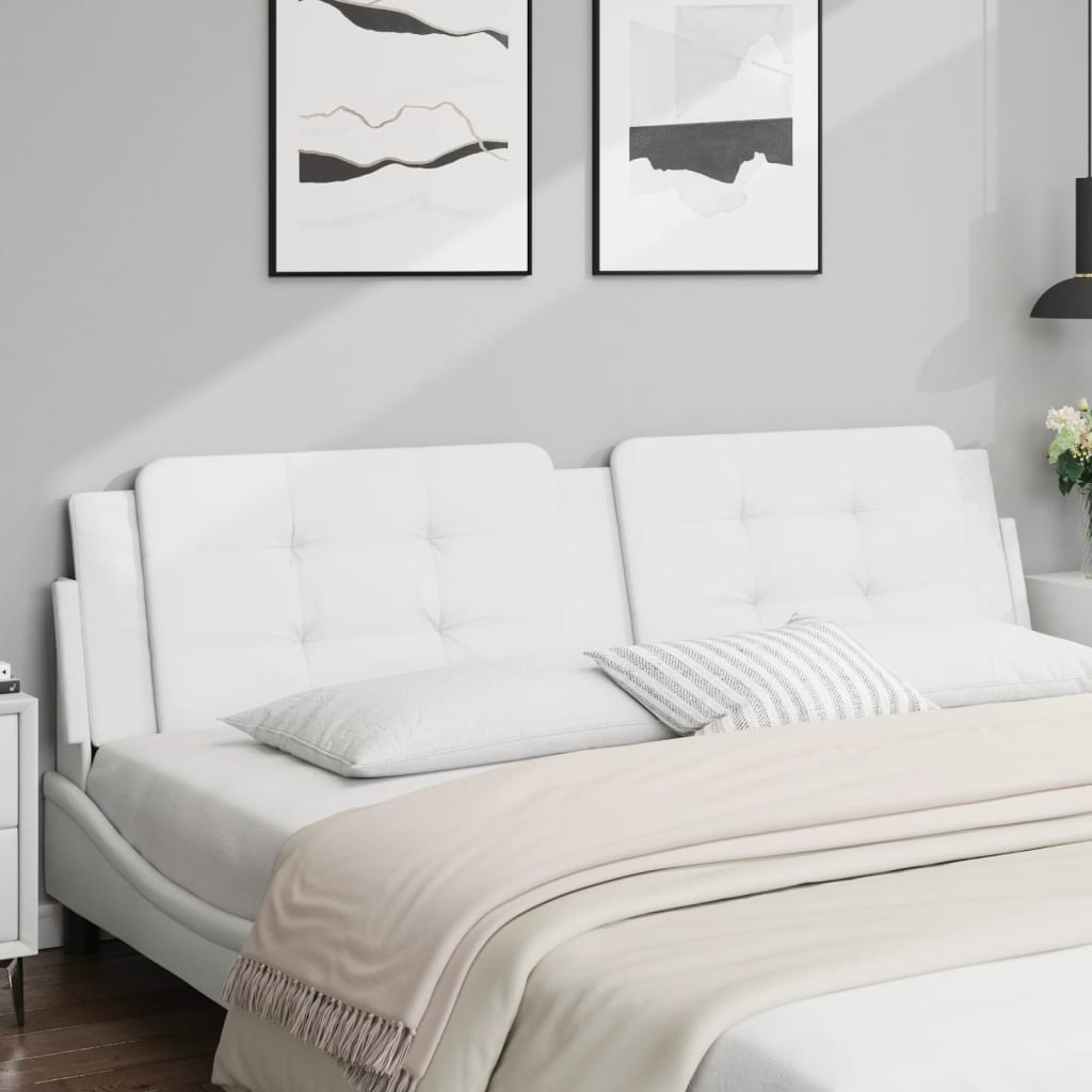 Headboard Cushion "Zadar" White 76" Faux Leather