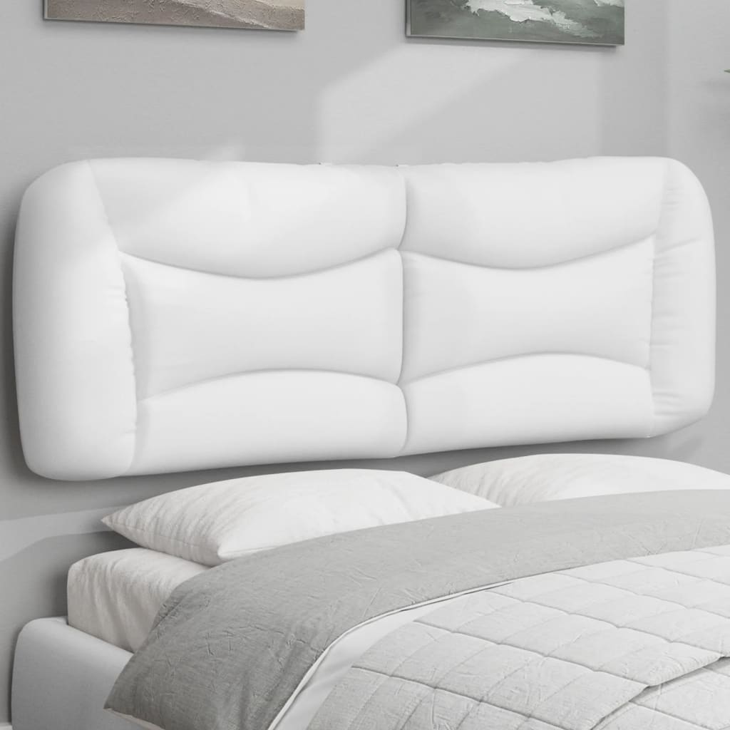 Headboard Cushion "Hvar" White 53.9" Faux Leather