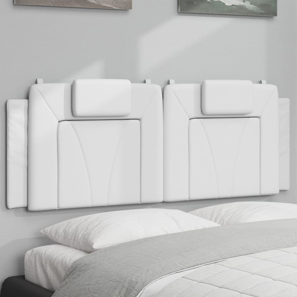 Headboard Cushion "Viana" White 53.9" Faux Leather