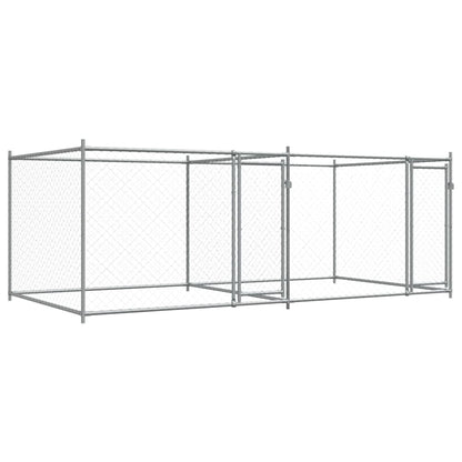 Dog Cage with Doors Gray 13.1'x6.6'x4.9'Galvanized Steel