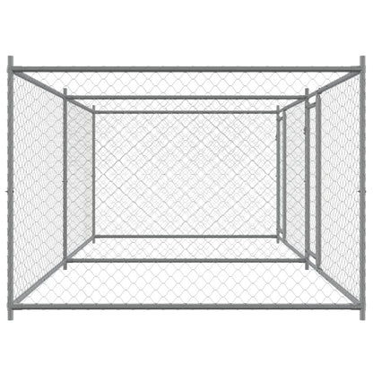 Dog Cage with Doors Gray 13.1'x6.6'x4.9'Galvanized Steel