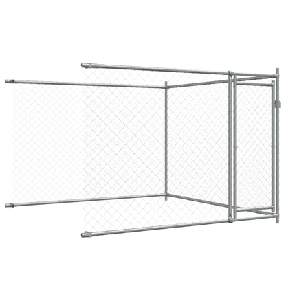 Dog Cage with Doors Gray 13.1'x6.6'x4.9'Galvanized Steel