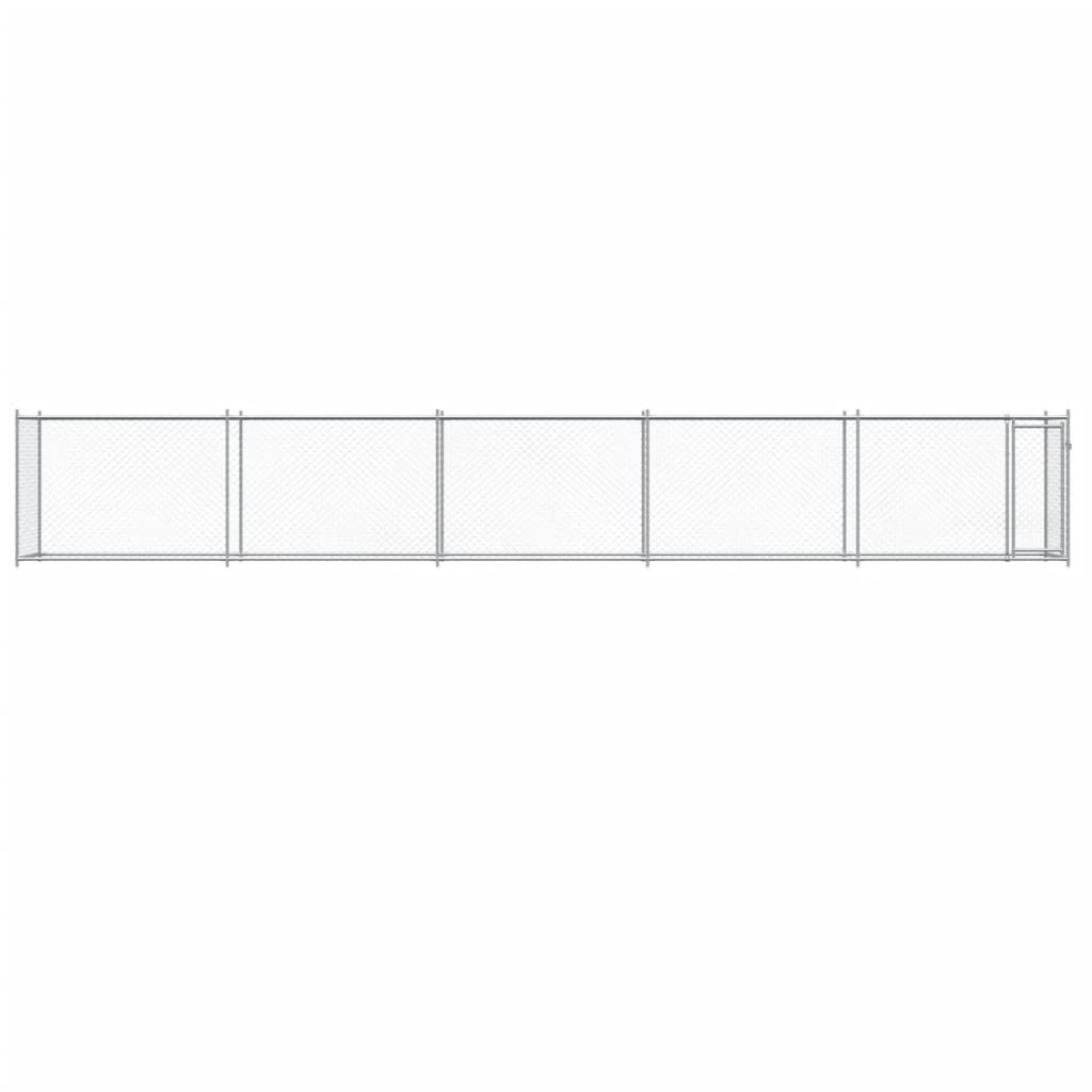 Dog Cage with Door Gray 32.8'x6.6'x4.9'Galvanized Steel