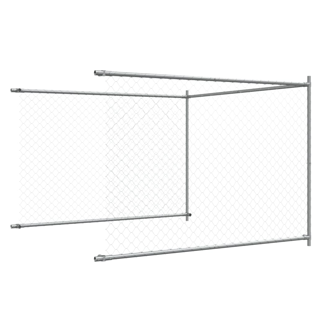 Dog Cage with Door Gray 32.8'x6.6'x4.9'Galvanized Steel