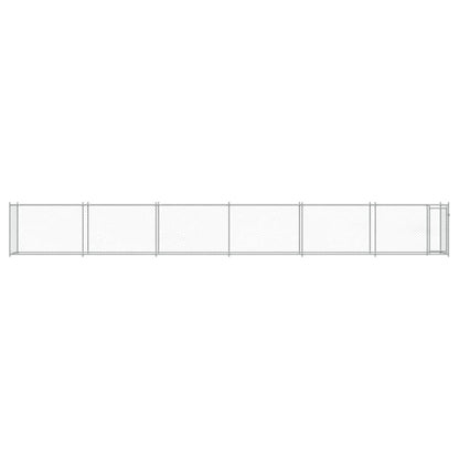 Dog Cage with Door Gray 39.4'x6.6'x4.9'Galvanized Steel
