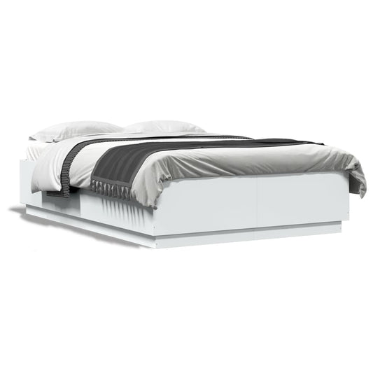 Bed Frame without Mattress White 150x200 cm King Size