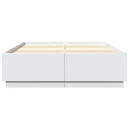 Bed Frame without Mattress White 150x200 cm King Size