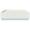 Bed Frame without Mattress White 150x200 cm King Size