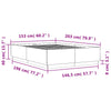 Bed Frame without Mattress White 150x200 cm King Size