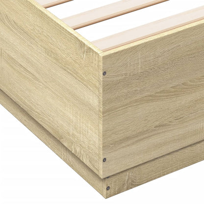 Bed Frame without Mattress Sonoma Oak 120x200 cm