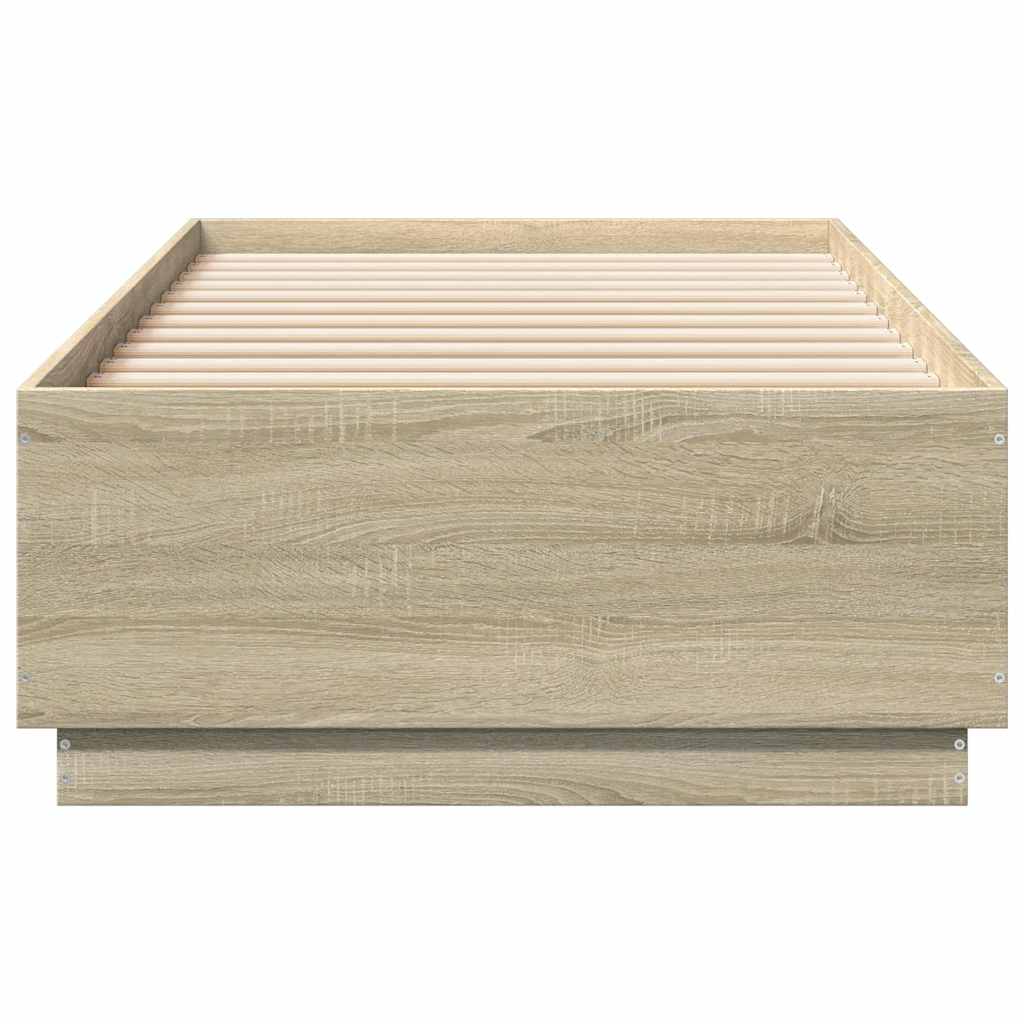 Bed Frame without Mattress Sonoma Oak 100x200 cm