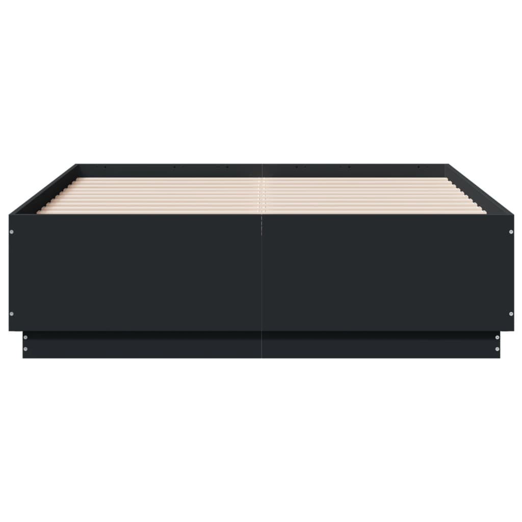 Bed Frame without Mattress Black 135x190 cm Double