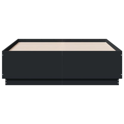 Bed Frame without Mattress Black 135x190 cm Double