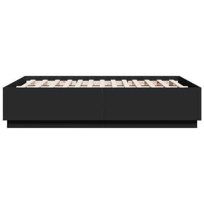 Bed Frame without Mattress Black 135x190 cm Double
