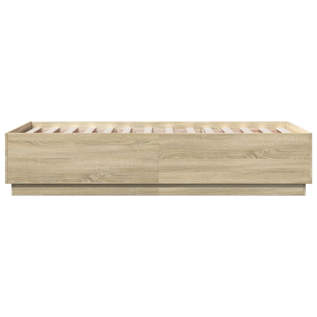 Bed Frame without Mattress Sonoma Oak 90x190 cm Single